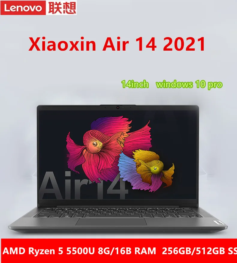 

Lenovo Xiaoxin Air 14 2021 Ryzen Edition Laptop With AMD Ryzen 5500U 14 Inch Notebook 100% sRGB 8/16GB RAM 512G SSD Computer