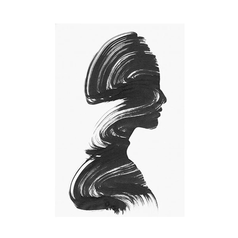 

Abstract Lady Line Drawing Canvas Wall Art Picture Home Decor Nordic Minimalist Posters and Prints Abstract Figure Art Painting