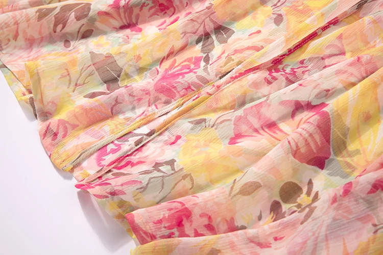 

Women's 100% Silk Rose Print Tied Neck Thin Coat Top Cardigan Long Sleeve Blouse Summer Beach Cover Up one size JN524