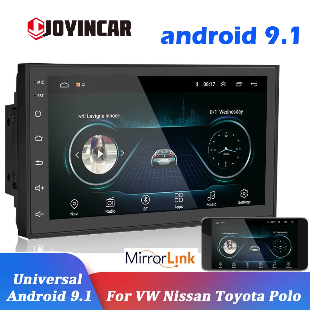 Универсальная Автомагнитола JOYINCAR 2 Din Android 9 1 мультимедийный видеоплеер стерео GPS