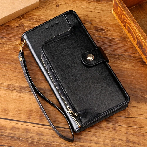 Black Роскошный кожаный чехол для samsung Galaxy Note 10, 9, 8, 5, 4, S10 Lite, S9, S8 Plus, S7, S6, S5, кошелек с отделением для карт, откидная крышка, чехол с подставкой, сумка для телефона - Цвет: Black