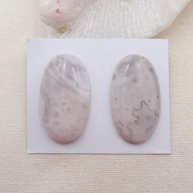 2Pcs Natural Stone Agate Handmade Oval Shape Cabochons 41x23x7mm 20.7g | Украшения и аксессуары