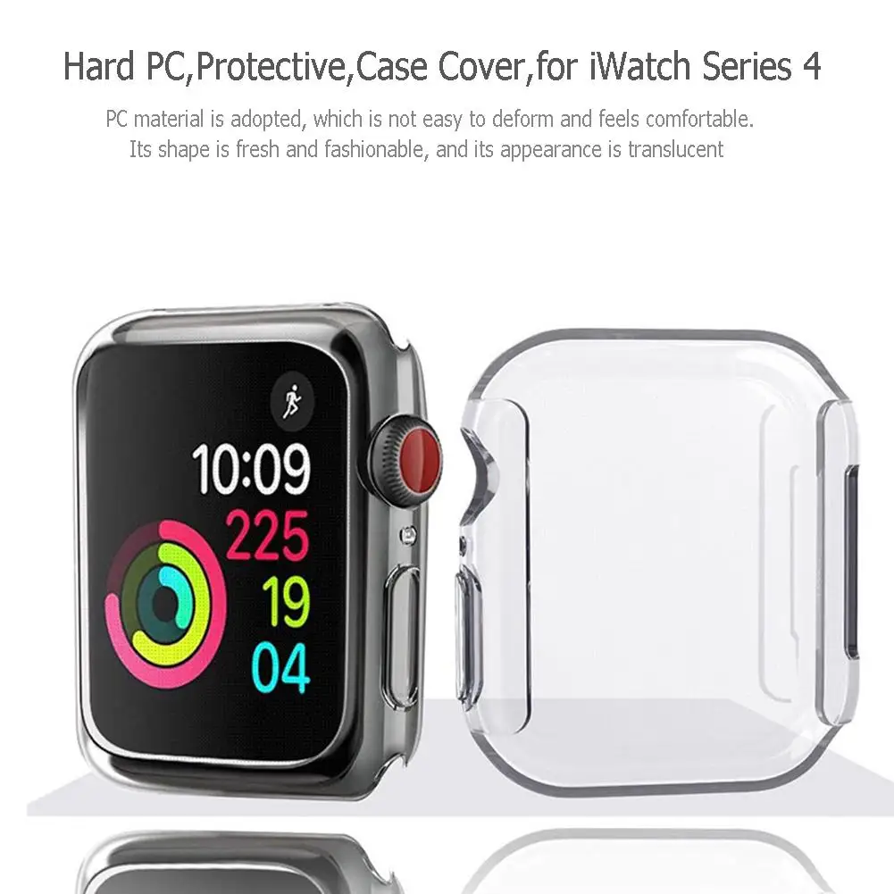 

PC Hard Clear Protective Case Shell Frame For iwatch Apple Watch Series 2/3/4/5 38mm 42mm 40mm 44mm Screen Protector Glass Cover