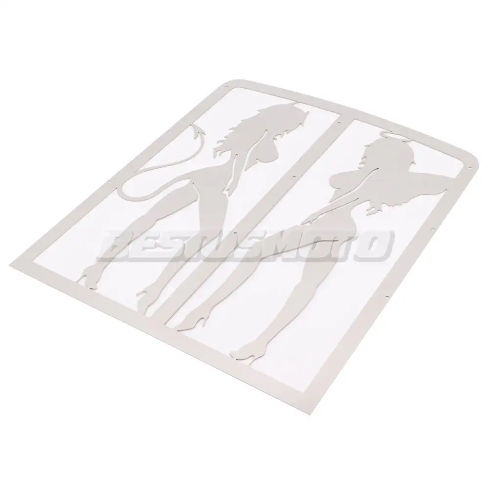 Мотоциклетная решетка для радиатора с черепом и пламенем девочек защитная