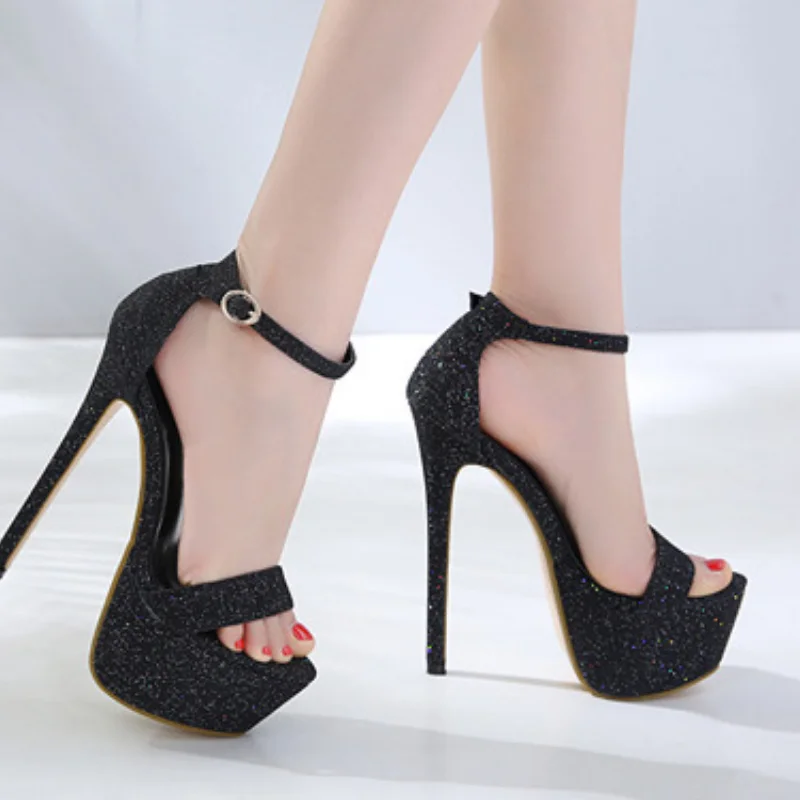 

Newest 16cm Cents Hate High High Shoes Super High Heel Stiletto Waterproof Platform Sexy Pumps Sandals 2021 Zapatos De Mujer