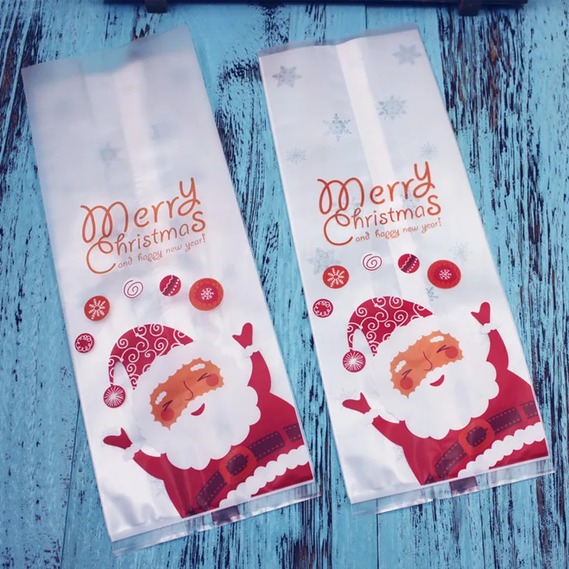 10pcs Santa Sacks Merry Christmas Gift Bags Sack Plastic Packing Bag Presents for Party Decoration Regalo Navidad 2020 | Дом и сад