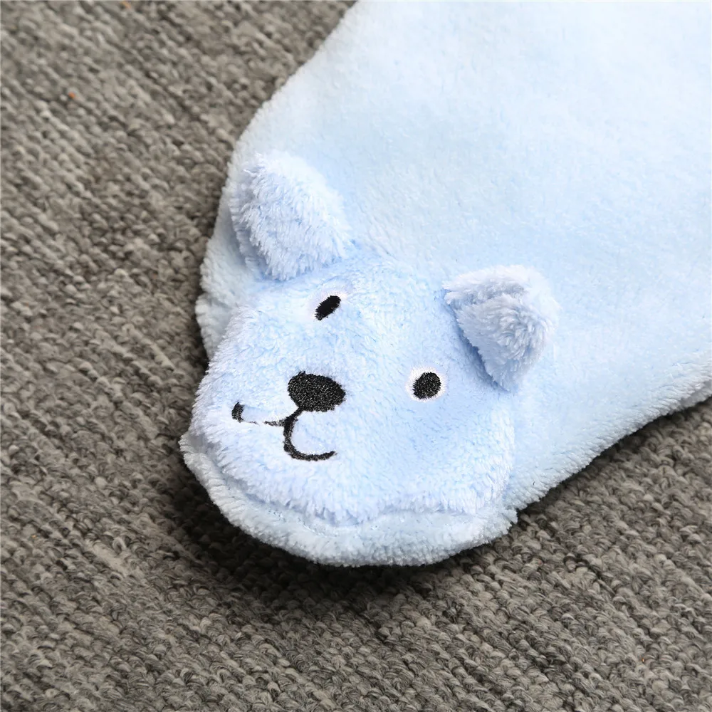 0-9M Animal Overall Clothing Cute Baby Rompers Winter Infant Boys Girls Romper Hooded Blue White Jumpsuit Warm Thick Outfit | Детская