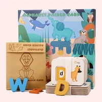 small migratory bird letter matching recognition card childrens educational double sided three dimensional wooden puzzle blocks