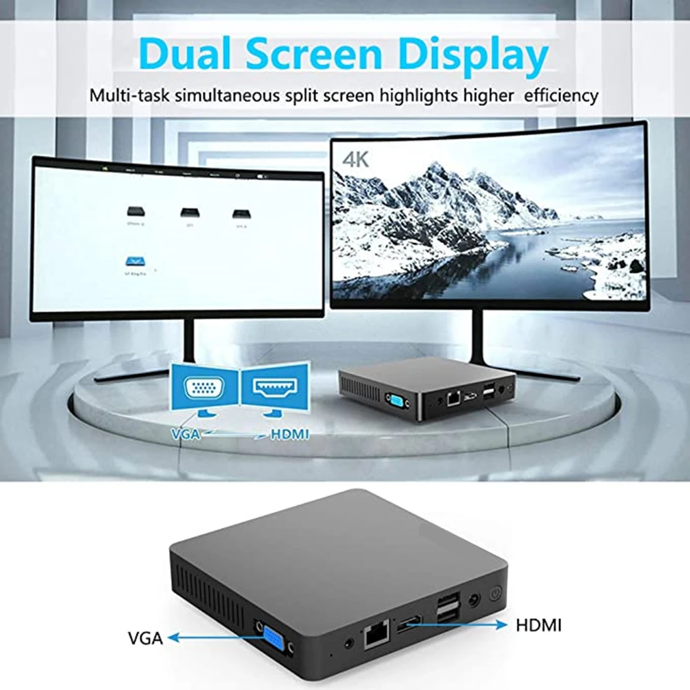 Фото 2022 Новый мини-ПК с Windows 10 Pro Процессор Intel Apollo Lake N3350 6 ГБ 64 ГБ / 128 ГБ / 256 ГБ WiFi BT HD-MI / VGA Офисный компьютер VS Beelink №3