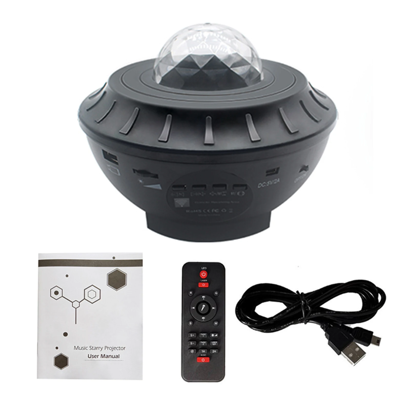

New Hot Star Projector Night Light Ocean Wave Projector with Remote Control USB Music Player Romantic Gifts for Kids Adults