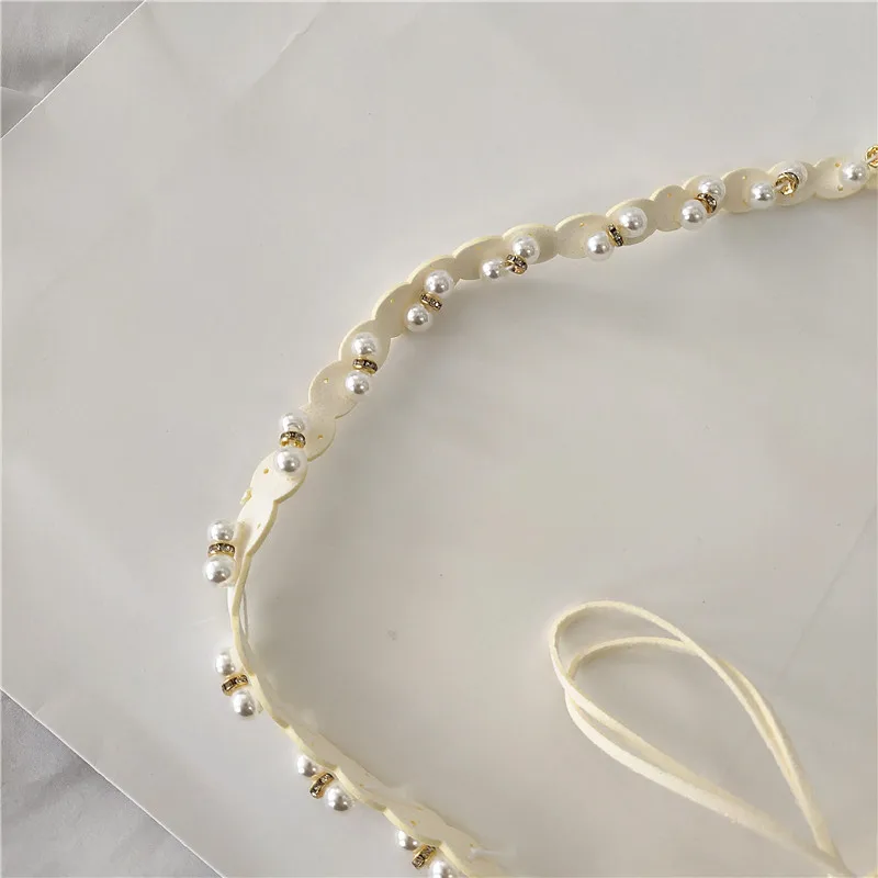 

Dress Decoration Belt Women's Thin Korean Fashion Pearl Waist Chain One-Suit Skirt Summer Simple All-Match Nail Beads Belt