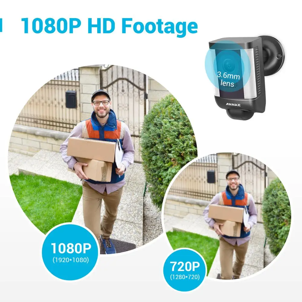 Камера ANNKE 1X Full HD 1080P 4 в 1 с теплым светом защита от атмосферных воздействий ночное