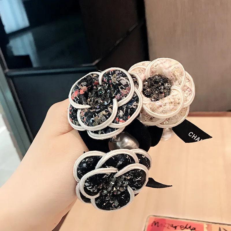 Импортная Чешская Алмазная лента для волос Южная Корея Камелия ткань цветок