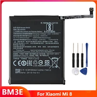 bm3e replacement phone battery bm3e for xiaomi mi 8 mi8 m8 bm3e 3400mah with free tools