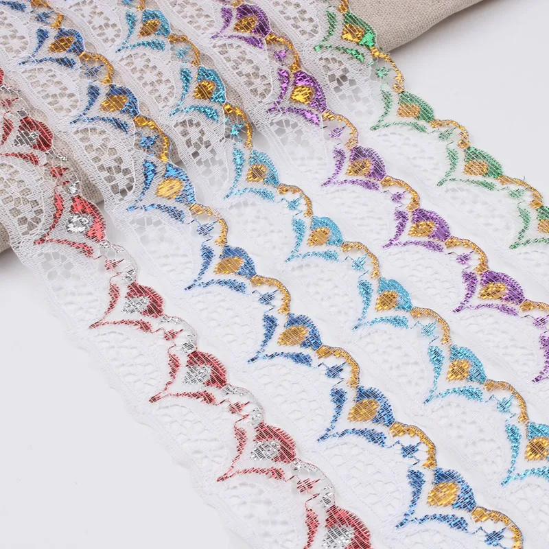 10 ярдов 3 см Цветочная кружевная отделка лента для рукоделия ткань шитья ручной