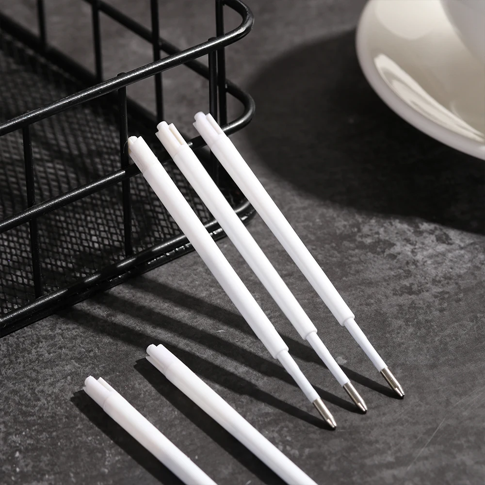 10 шт./лот шариковая ручка для заправки гладкая сменная подписи пластиковая