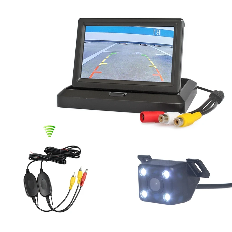 820 DIYKIT Беспроводной 5 дюймов foldabel автомобильный монитор Ночное видение обратный Камера заднего вида Камера - Название цвета: 820