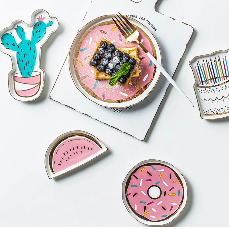 Керамическая десертная тарелка поднос фруктовый торт закуска конфеты Салат Хлеб