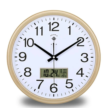 

Simple Modern Design Wall Clock Digital Silent Kitchen Mute Quartz Wall Clock Calendar Black Creative Klokken Home Decor AD50WC