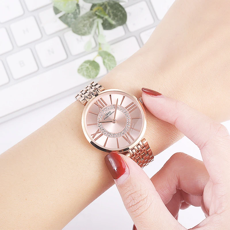 Women Top Brand Luxury Fashion Clock Dial Quartz Watch Rose Gold Watches Stainless Steel Strap Waterproof Unique Wristwatch Gift enlarge