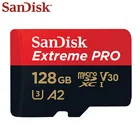 Карта памяти Micro SD SanDisk Extreme Pro, 128 ГБ, 256 ГБ, 400 ГБ, 512 ГБ, A2, U3, V30, SDXC, макс. 170 МБс. для 4K дрона, оригинал