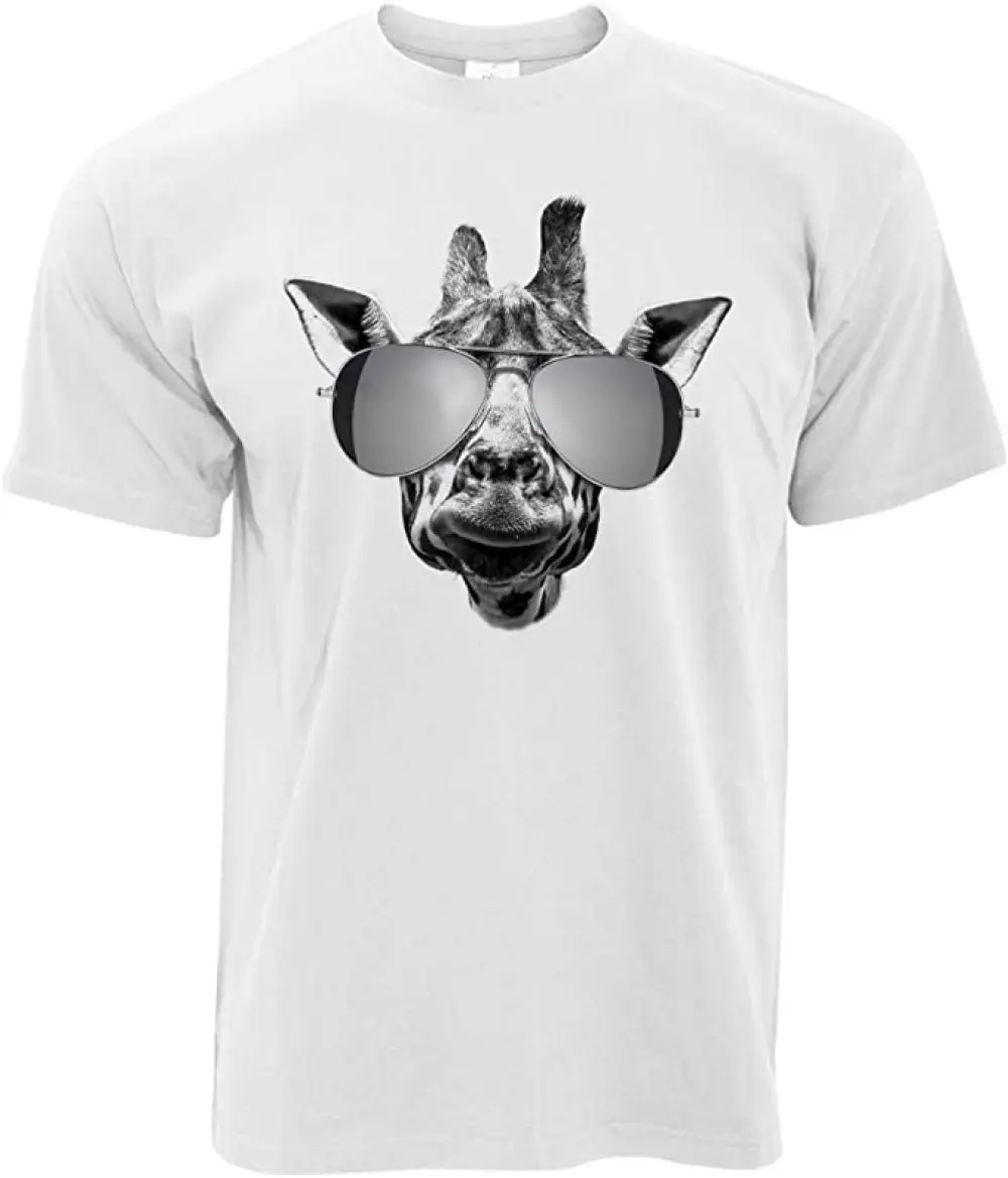 

2021 Summer Men's T-shirt with Sunglasses and Animal Print Print Harajuku Tops Are Handsome Everyday Wear Men's T-shirts