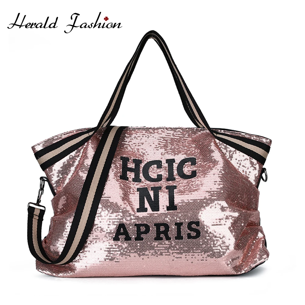 Newst блестящая женская сумка тоут повседневная разноцветная из мягкой кожи с