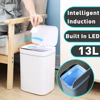 1113l fully automatic induction household trash can smart infrared motion sensor rubbish waste bin battery version waste bins