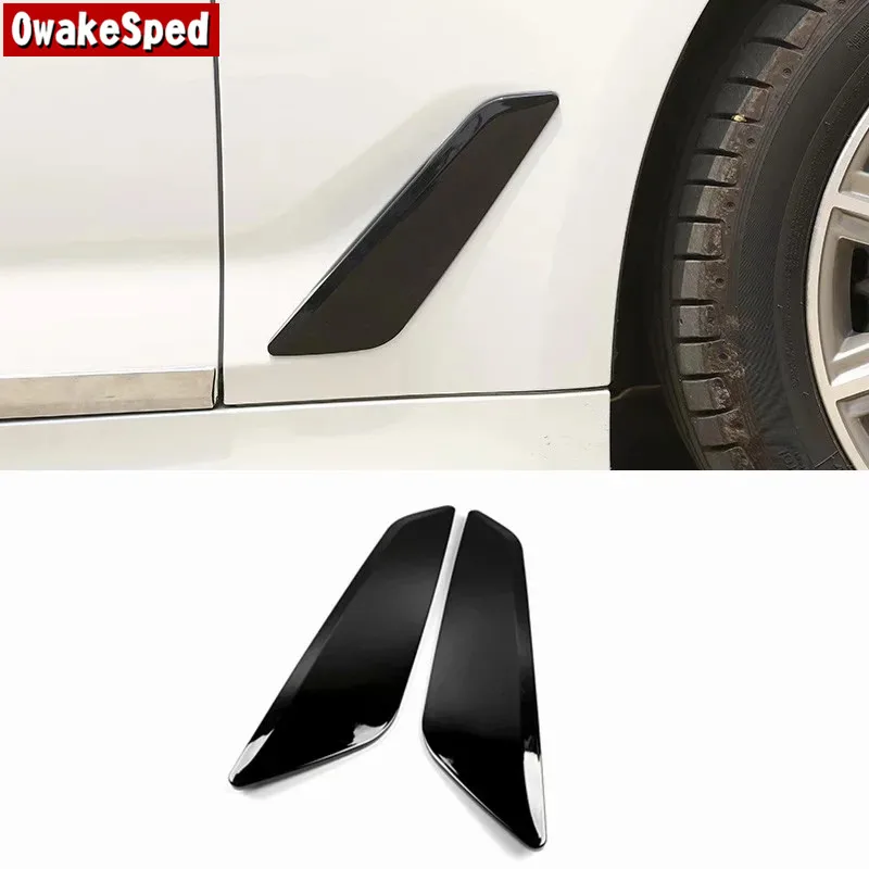 

For BMW 5 Series G30 G38 2018 Exterior Accessories Decals Carbon Fiber Color Car Side Air Vent Cover Trim Fender Sticker Strips