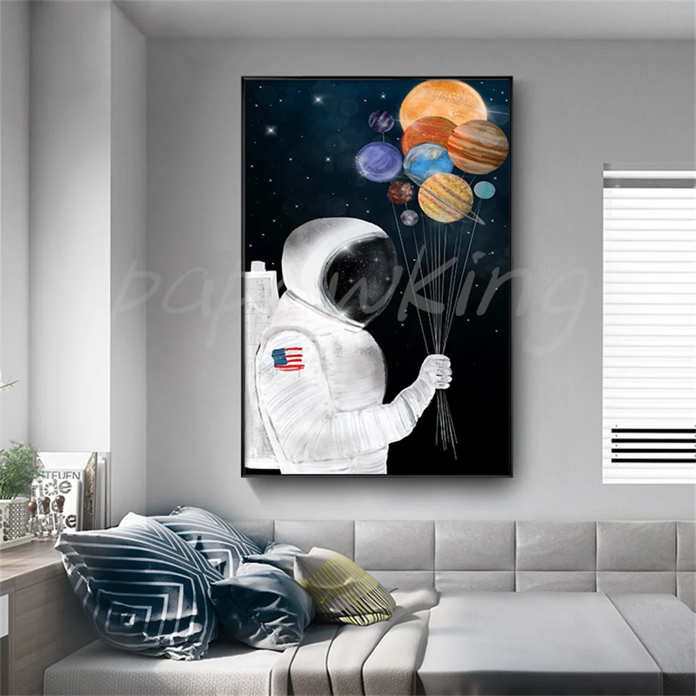 

Diy Cartoon Space Astronaut Diamond Painting Full Diamond Cross Stitch Kit Art Handmade Rhinestone Modern Home Decoration