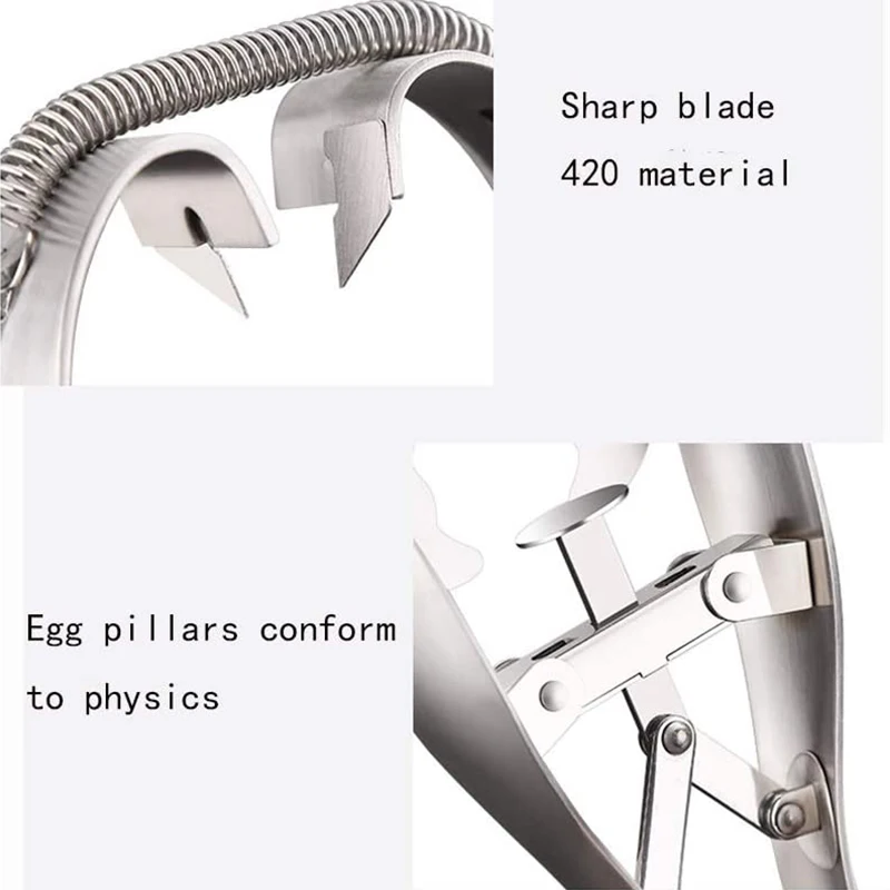 Разветвитель яиц из нержавеющей стали 304 ручной Быстрый разветвитель нож для