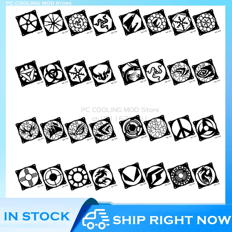 120mm Fan Cover Acrylic 12CM Fans Housing For  PC Case Gamer DIY Computer Decoratation MOD Black 3pcs