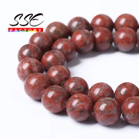 natural stone sesame red jaspers loose beads 15 strand 4 6 8 10 12mm pick size diy bracelet accessories for jewelry making j100