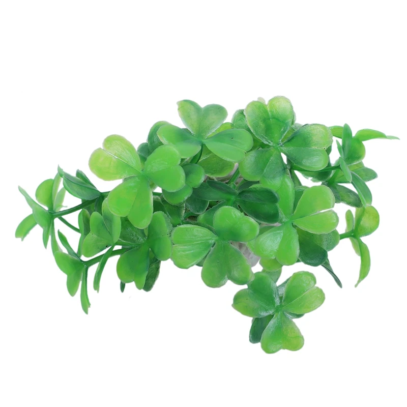 Promotion! 2 pieces Aquarium Landscaping green cloverleaf artificial aquatic plants | Дом и сад