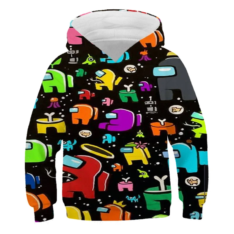

Autumn Game Among Us Hoodies Kids Hot 3D Boys' Clothes Children's Clothing Long Sleeve Casual Sweatshirt Costume Warm Costume