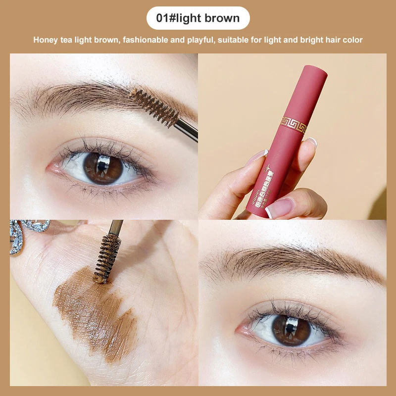 

Natural Brown Eyebrow Cream With Brush Sweatproof Long-lasting Beginner Profession Eye Brow Enhancer Beauty Makeup Cosmetic TSLM