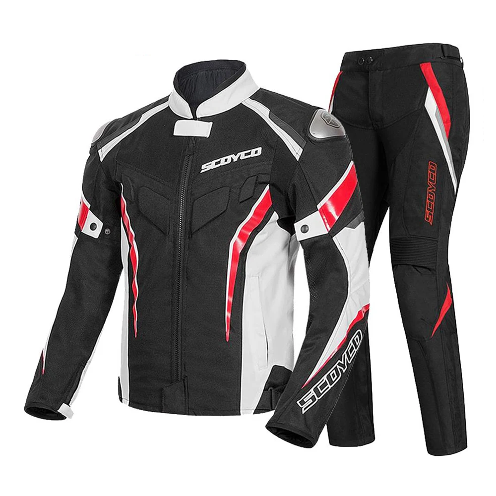 P064-Black Red Suit SCOYCO мотоциклетная куртка, Мужская мотоциклетная куртка, бронежилет, светоотражающий, для мотокросса, Chaqueta, мотоциклетная защита, мотоциклетная защита - Цвет: P064-Black Red Suit