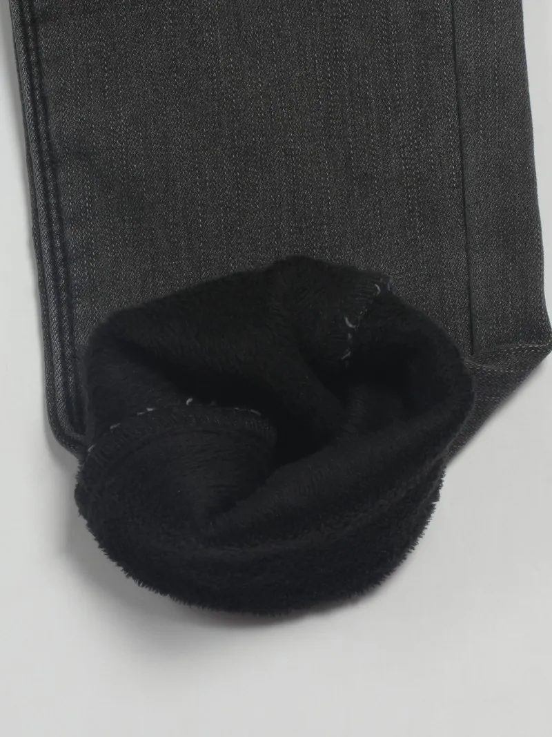 Женские брюки-карандаш Wixra Повседневные базовые обтягивающие джинсы с мехом