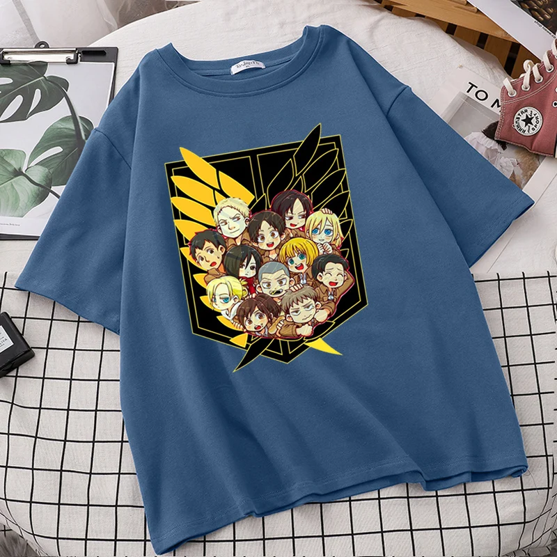 

Shingeki No Kyojin Attack On Titan Tshirt Women Harajuku Tumblr Ulzzang Round Neck Tops T Shirt New Aesthetic Short Sleeve Tee