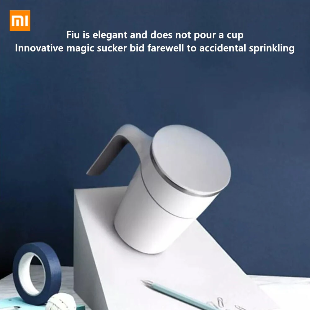 

Xiaomi 300ml Not Pouring Cup Innovation Magic Sucker Splash Proof Nonslip ABS Double Insulation 304 Stainless Office Home cup
