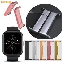 new fashion stainless steel watchband connector for fitbit versa 3 smartwatch wristband replacement metal bracelet accessories