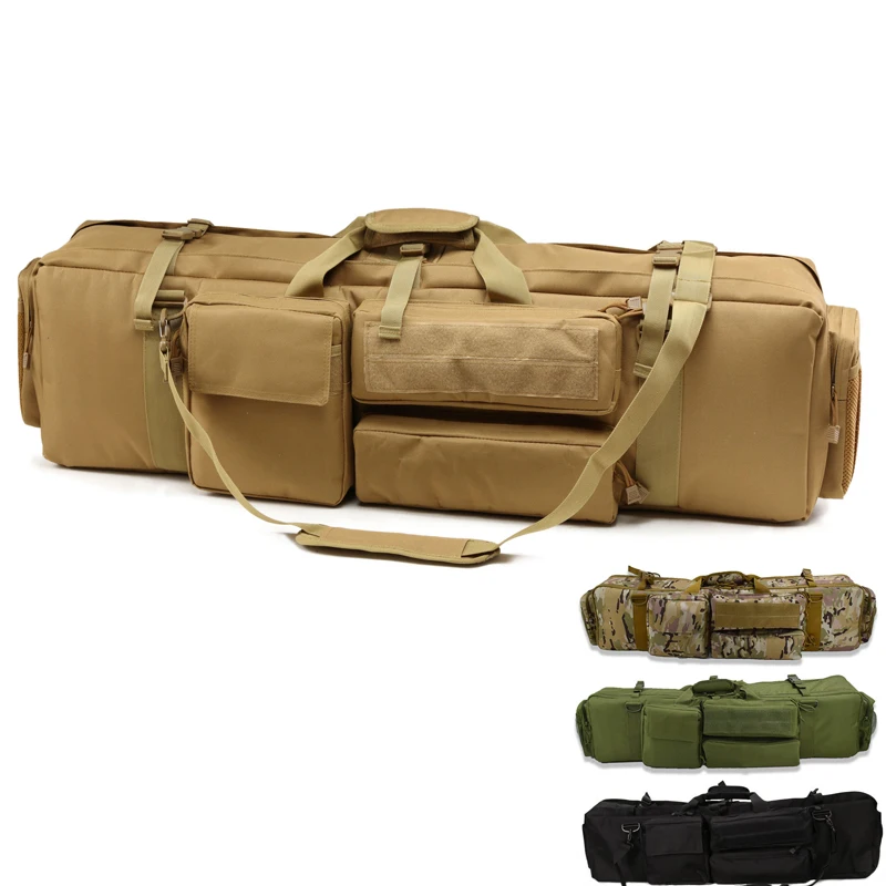 100cm Tactical Hunting Backpack Dual Rifle Bag tactical gear With Shoulder Strap Gun Protection Case 1000D Nylon | Спорт и