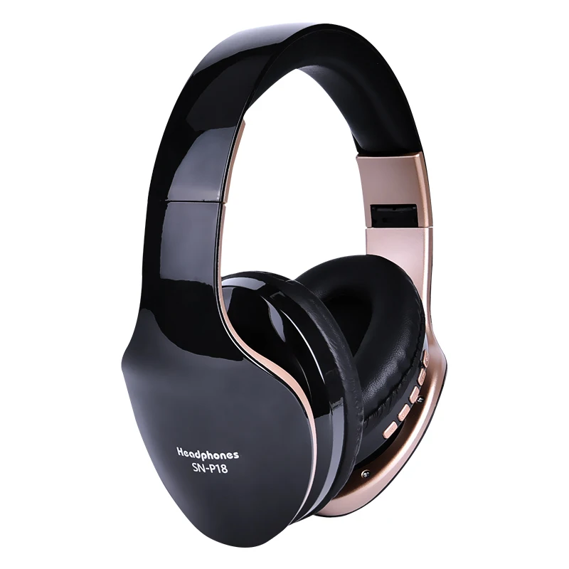 Black Teamyo беспроводные наушники bluetooth-гарнитура Складные стерео наушники Игровые наушники с микрофоном для ПК мобильного телефона Mp3 - Color: Black
