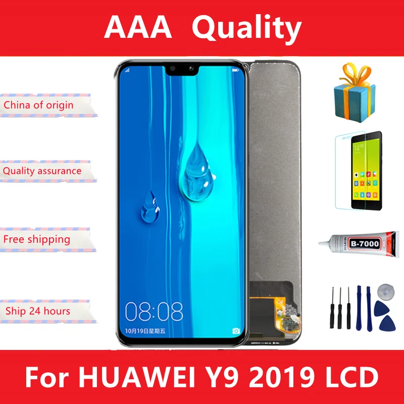 

2340*1080 10-Touch LCD For HUAWEI Y9 2019 Lcd With Frame Display Screen For HUAWEI Y9 2019 Screen JKM-LX1 JKM-LX2 LX3