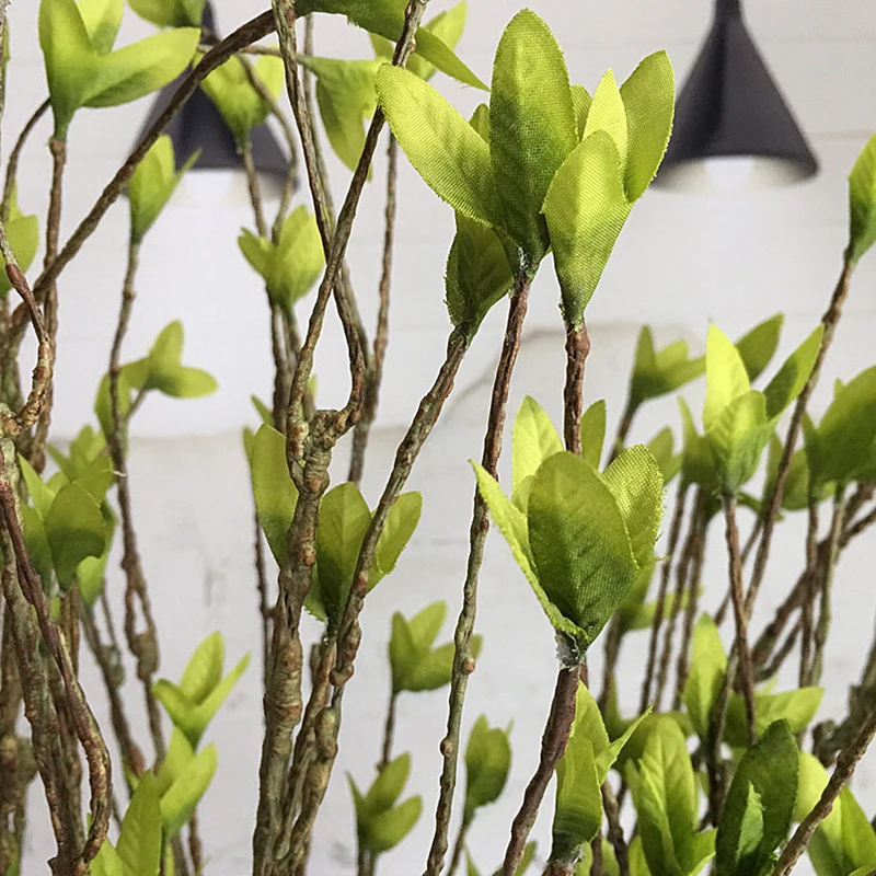 1 шт. Пластиковые Моделирование сухой лозы искусственные растения зеленый лист