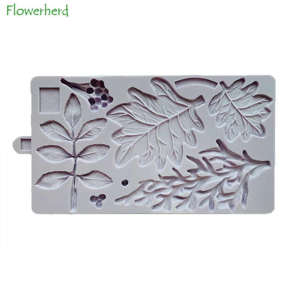 Осенний лист пресс форма для Хэллоуина с ягодами тыквы силиконовая в виде