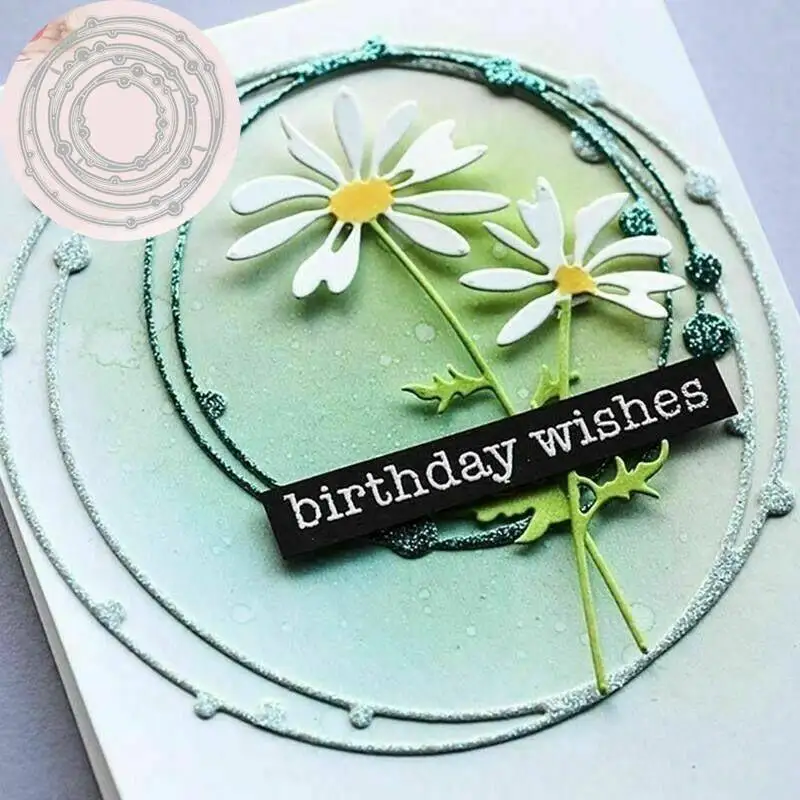 Штамп для резки сделай сам Модные металлические штампы 3D точечный круг тиснение