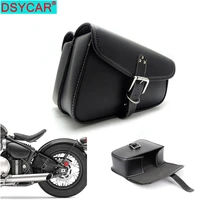 dsycar 1pcs black motorcycle saddlebags throw under seat side tools bag for harley cruiser motorbike new