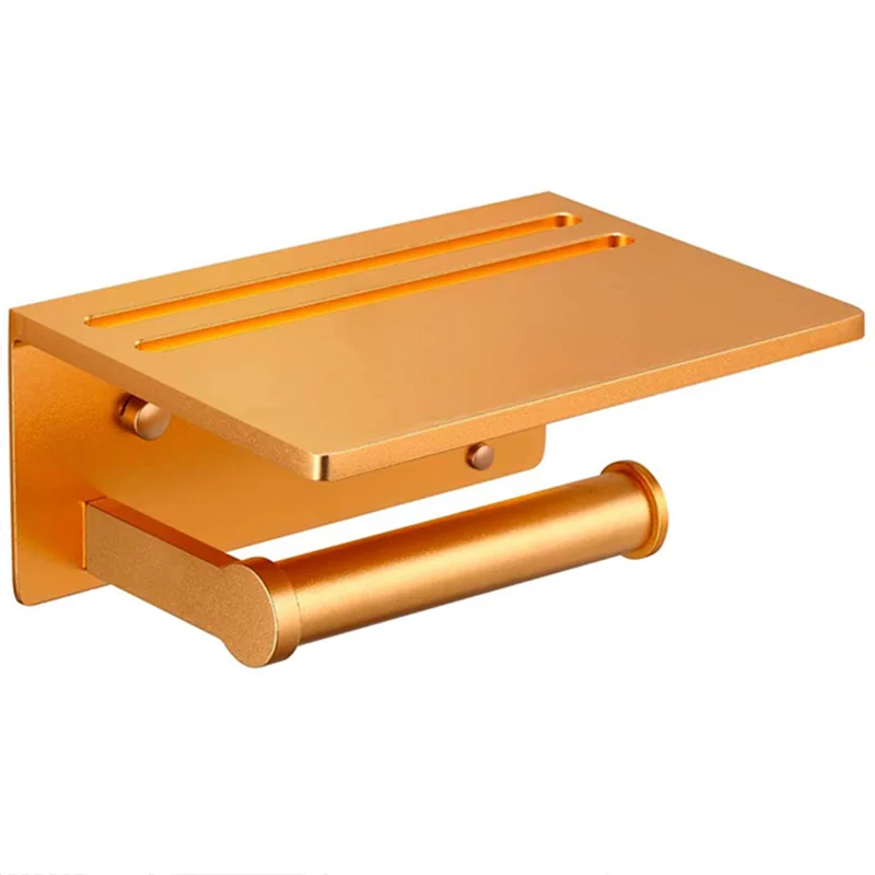

Toilet Paper Holder, Anti-Rust Paper Roll Holder, Bathroom Phone Holder, Bathroom Drilled Paper Towel Holder