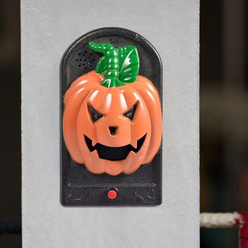 

2022 New Halloween Skull Doorbell Touch Sounds LED Light Control Halloween Decorations
